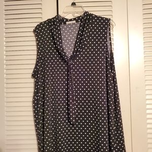 Black and white polka dot tank top